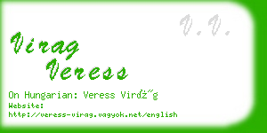 virag veress business card